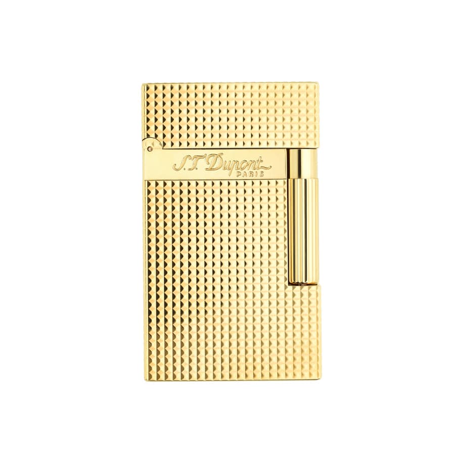S.T. Dupont LIGNE 2 Guilloche Gold Lighter — 1
