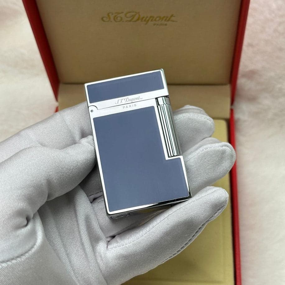 S.T. Dupont LIGNE 2 Silver Blue Lighter — 1