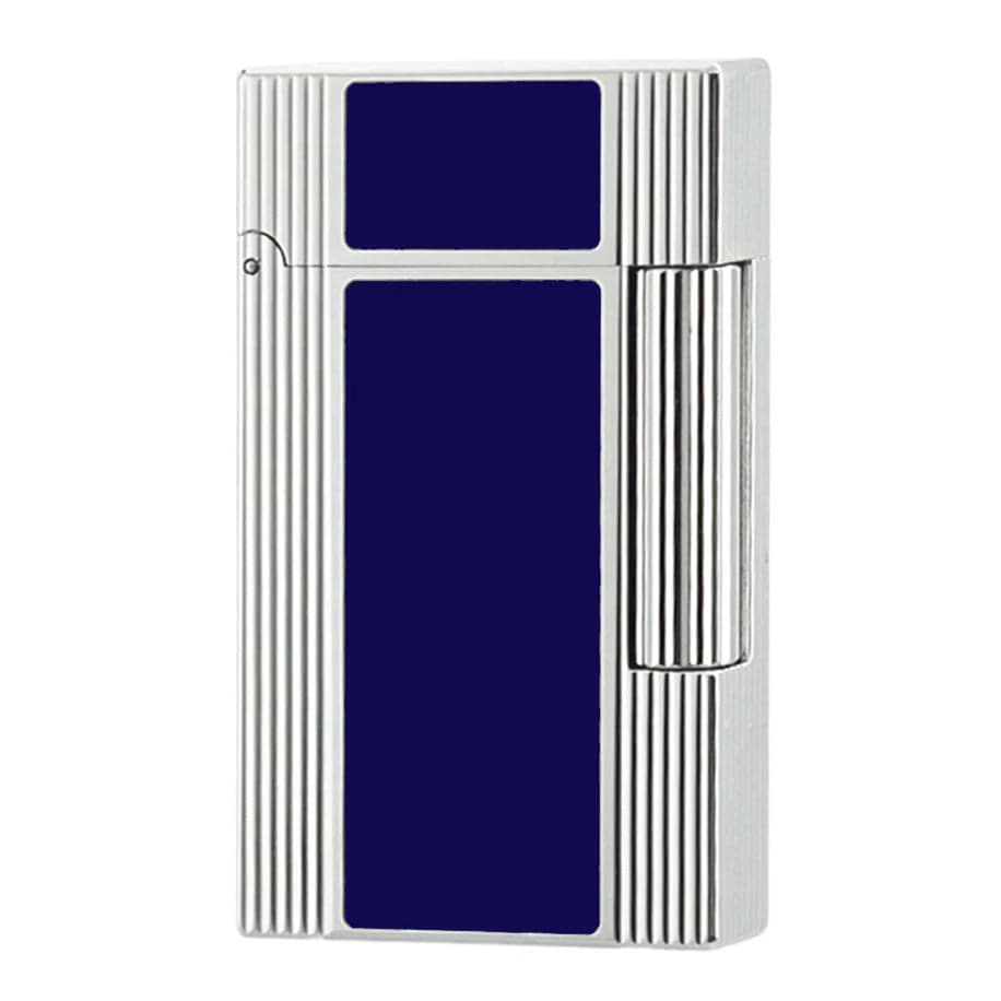 S.T. Dupont LIGNE 2 Windsor Silver Lacquer Blue Lighter — 1