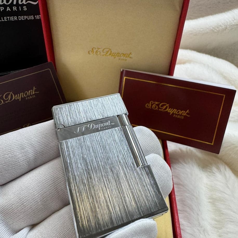 S.T. Dupont LIGNE 2 Full Silver Lighter — 1