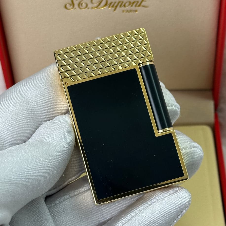 S.T. Dupont LIGNE 2 Gold Black Lighter — 1