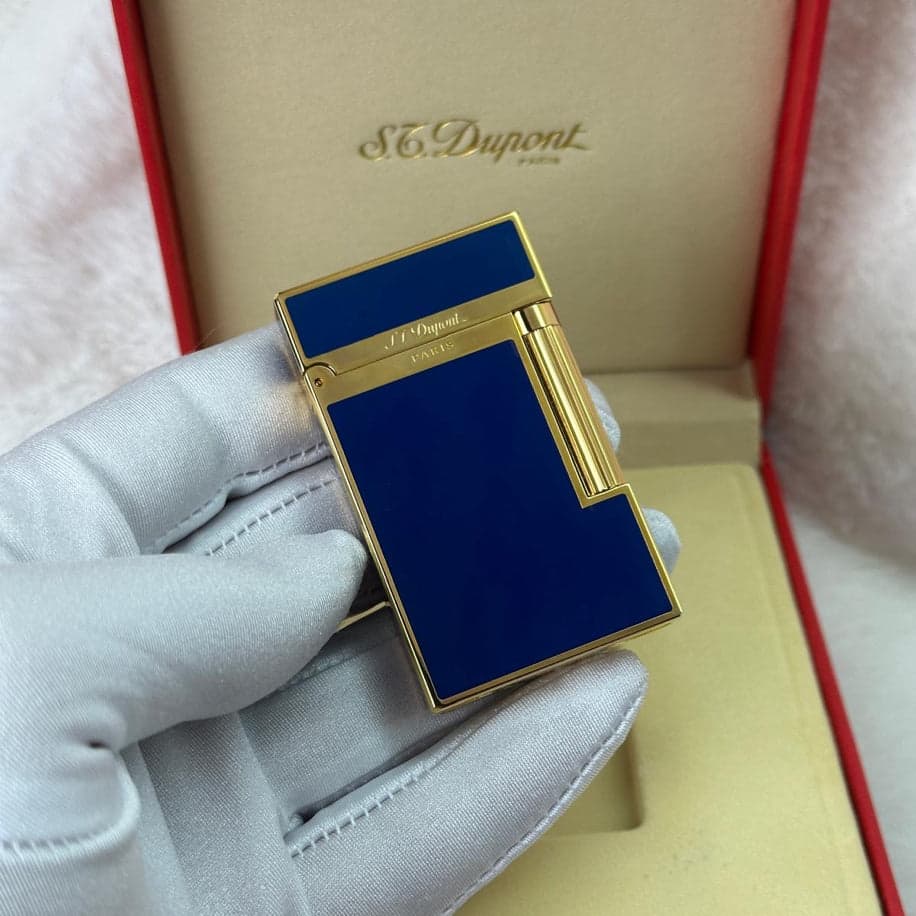 S.T. Dupont LIGNE 2 Gold Blue Lighter — 1