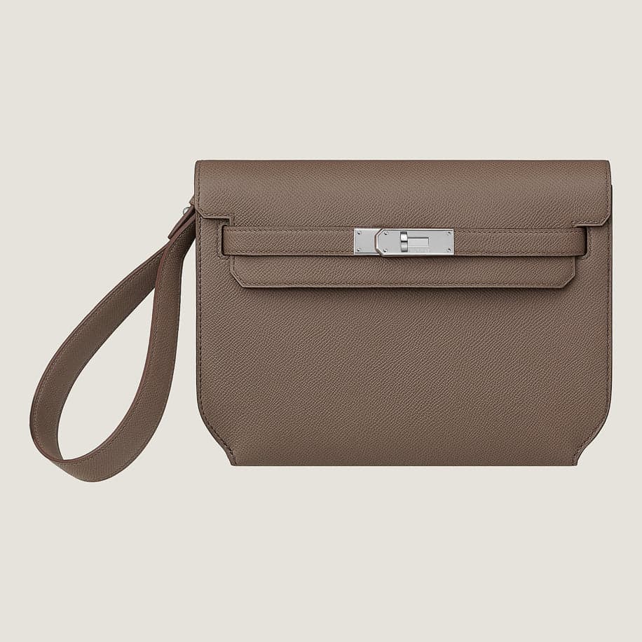 Hermes Kelly Depeches Étoupe 25 Pouch — 1