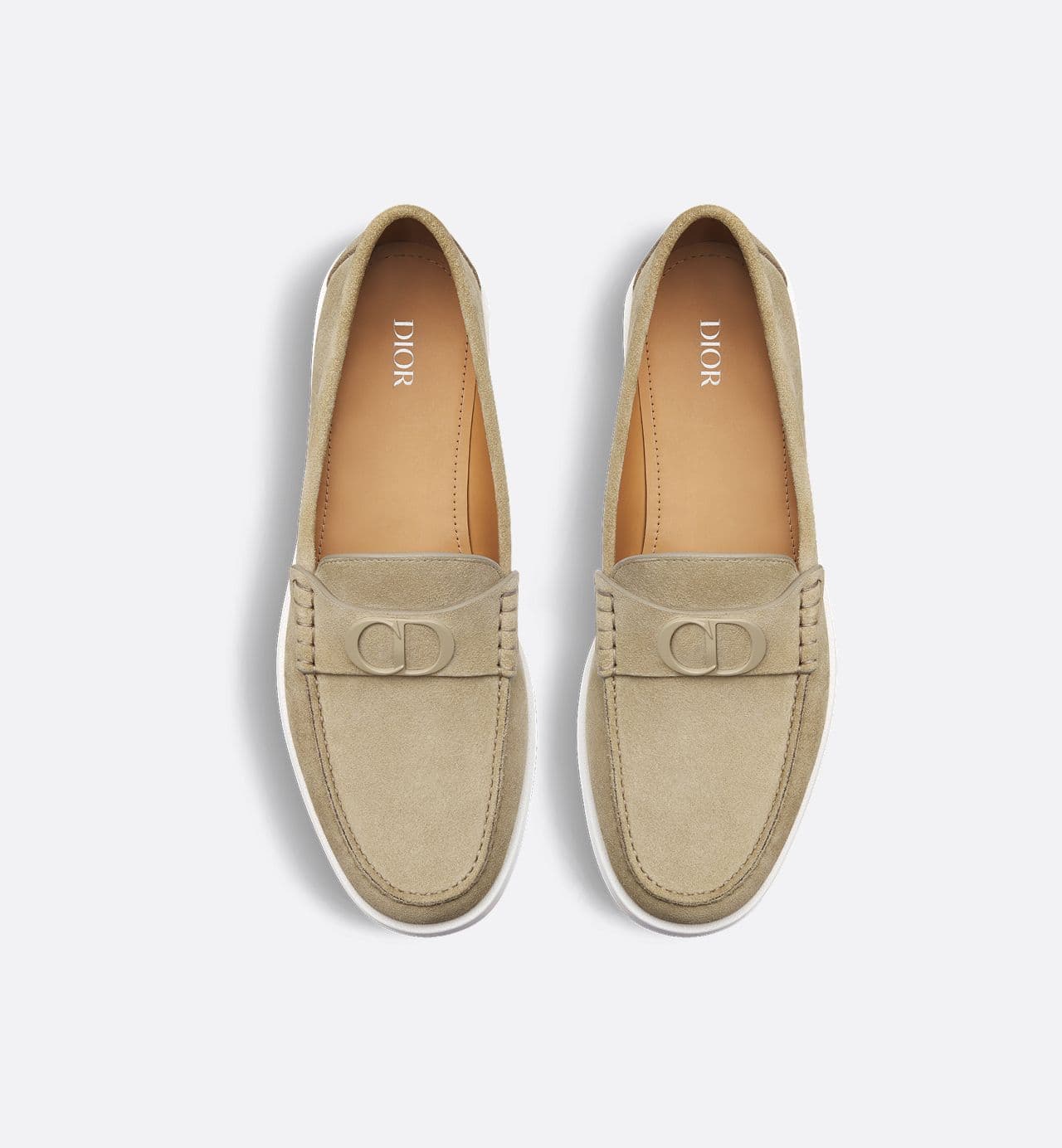 Dior Grenville Beige Suede Loafers — 1