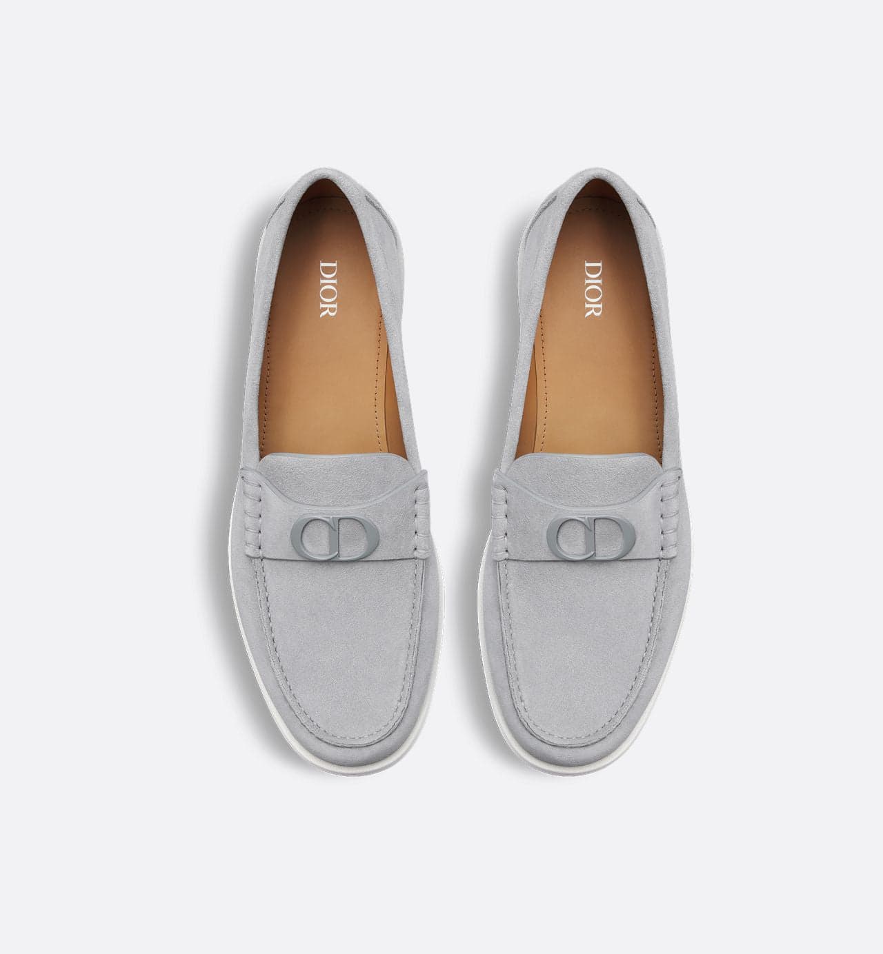 Dior Grenville Gray Suede Loafers — 1