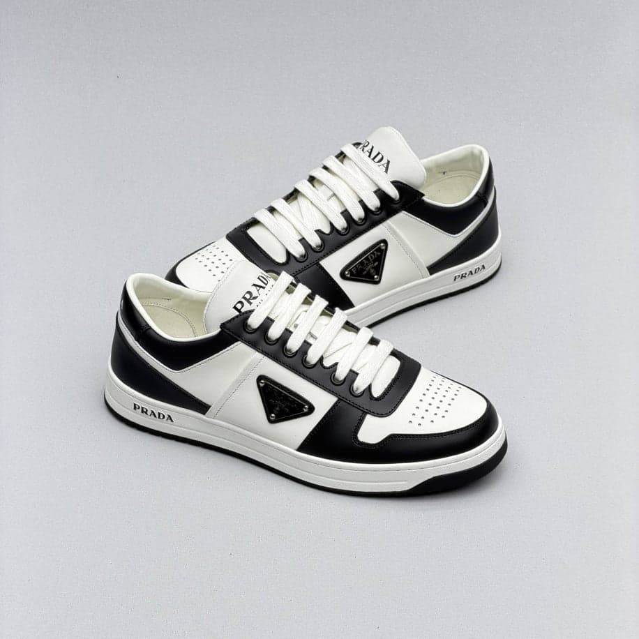 Prada Downtown Leather Sneakers — 1