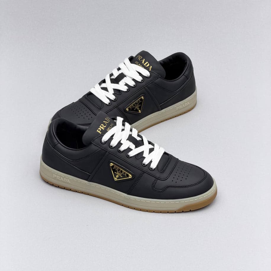 Prada Downtown Leather Sneakers — 1