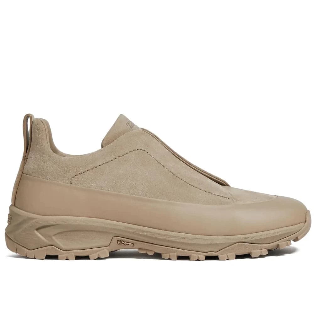 Zegna Leather Triple Stitch Monte Sneakers — 1