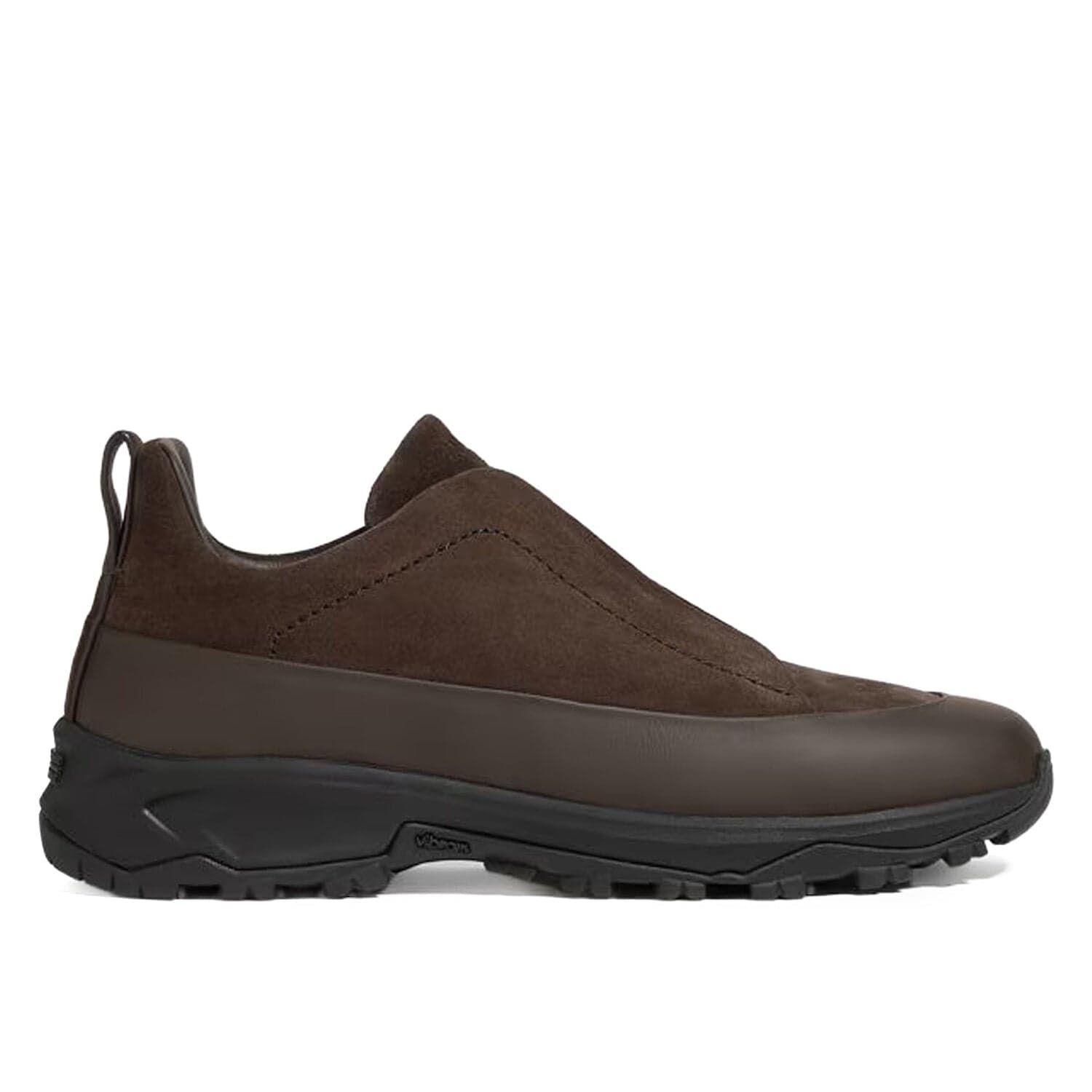 Zegna Leather Triple Stitch Monte Sneakers — 1