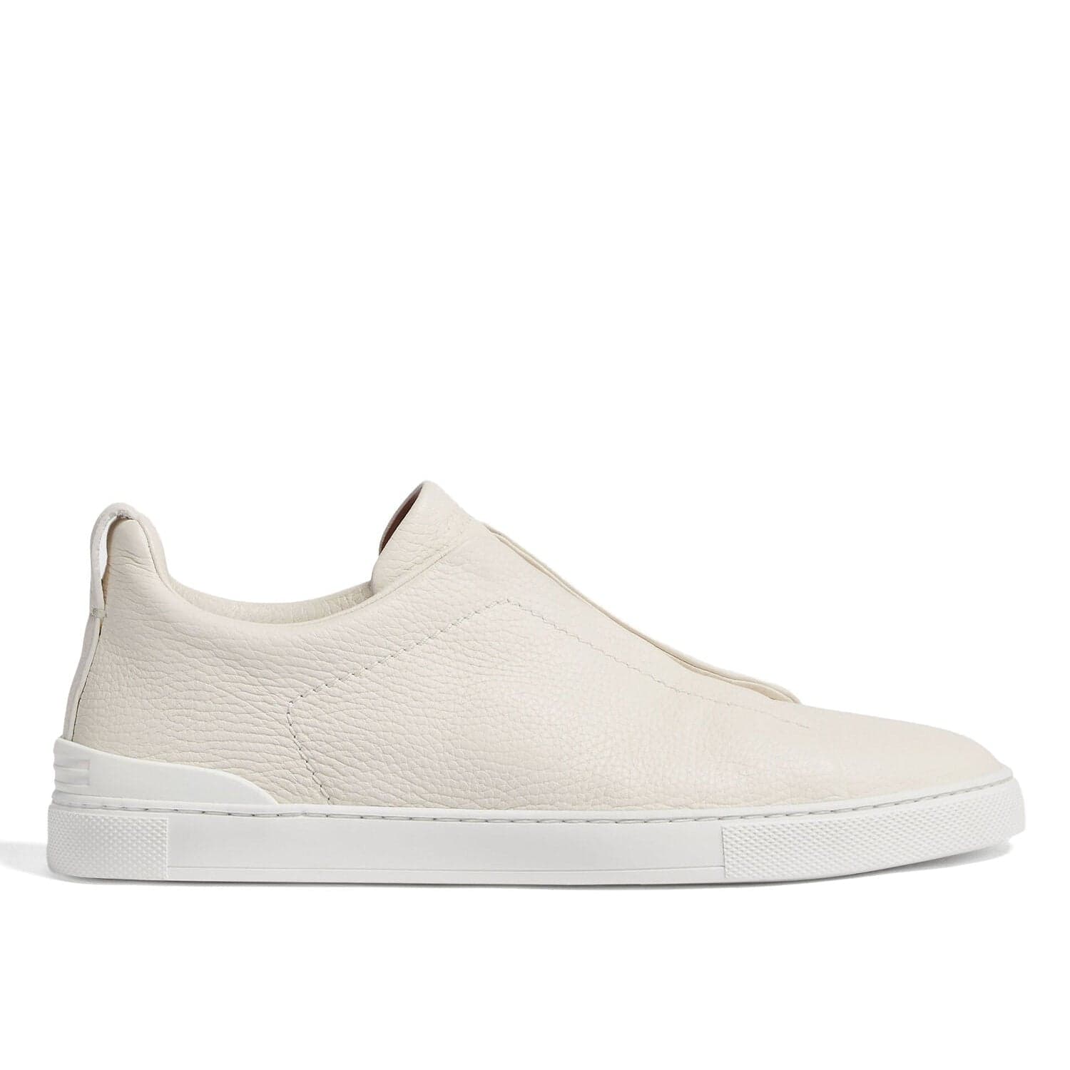 ZEGNA Triple Stitch Leather Sneaker — 1
