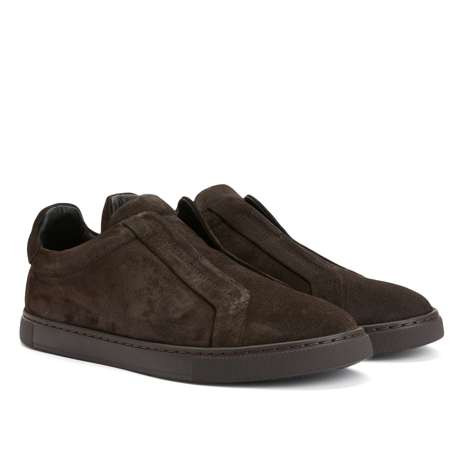 ZEGNA Triple Stitch Suede Sneaker — 1