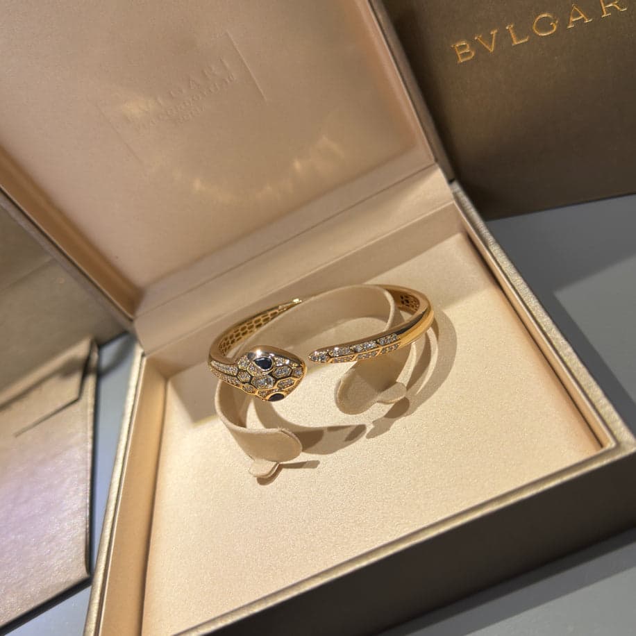 Bvlgari Serpenti Unisex Bileklik (Rose Taşlı ) — 1