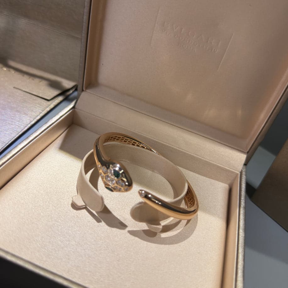 Bvlgari Serpenti Unisex Bileklik (Rose Taşlı ) — 1
