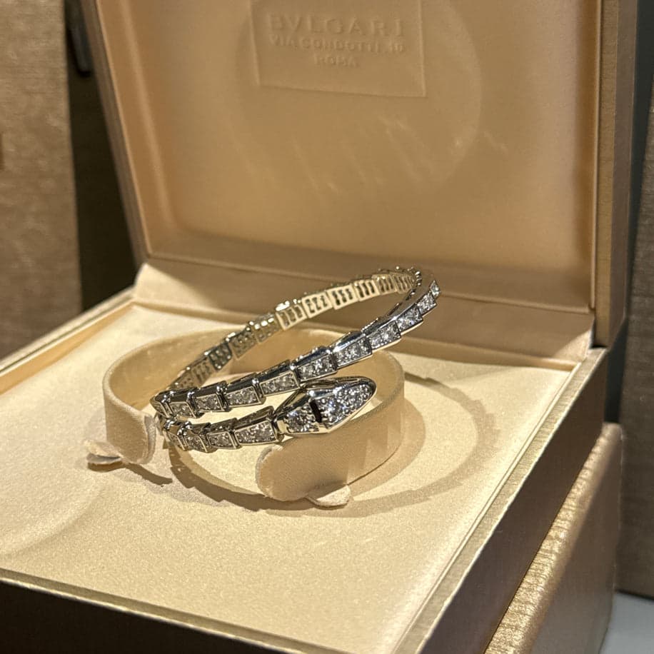 Bvlgari Serpenti Viper Bileklik (Silver Taşlı) — 1