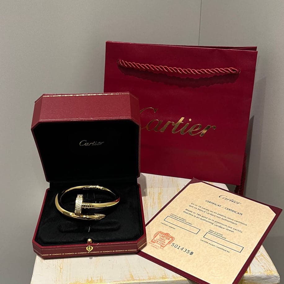 Cartier (Gold) Yarım Taşlı Unisex Özel Ürün Bileklik — 1