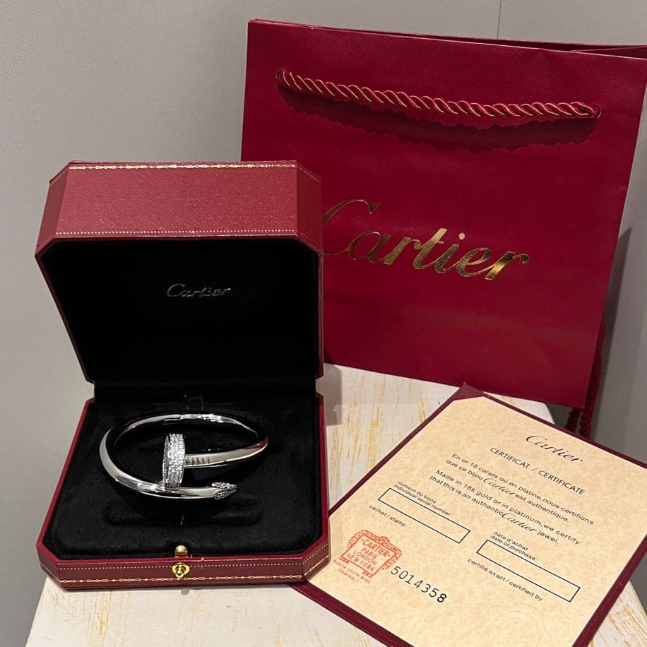 Cartier (Silver) Yarım Taşlı Unisex Özel Ürün Bileklik — 1
