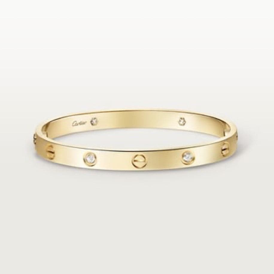 Cartier Unisex Bileklik ( Gold Taşlı ) — 1