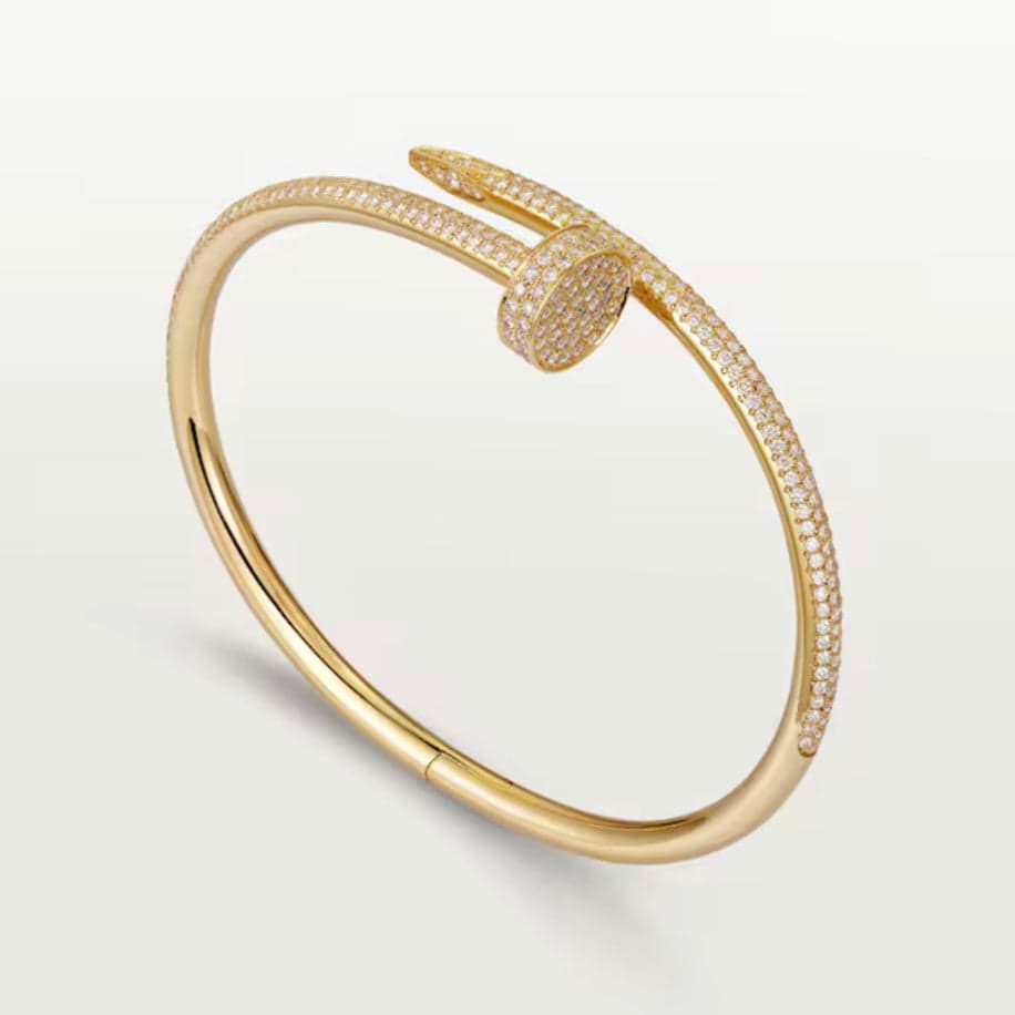 Cartier Unisex Bileklik (Gold) Full Taşlı — 1