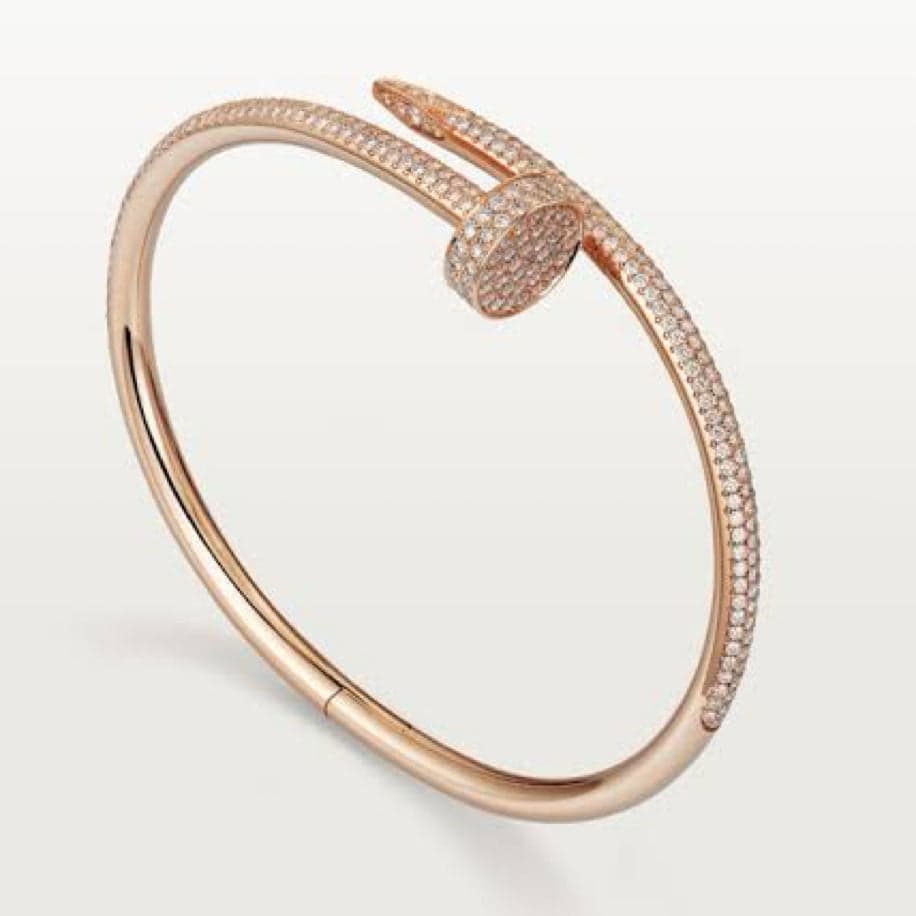 Cartier Unisex Bileklik (Rose) Full Taşlı — 1