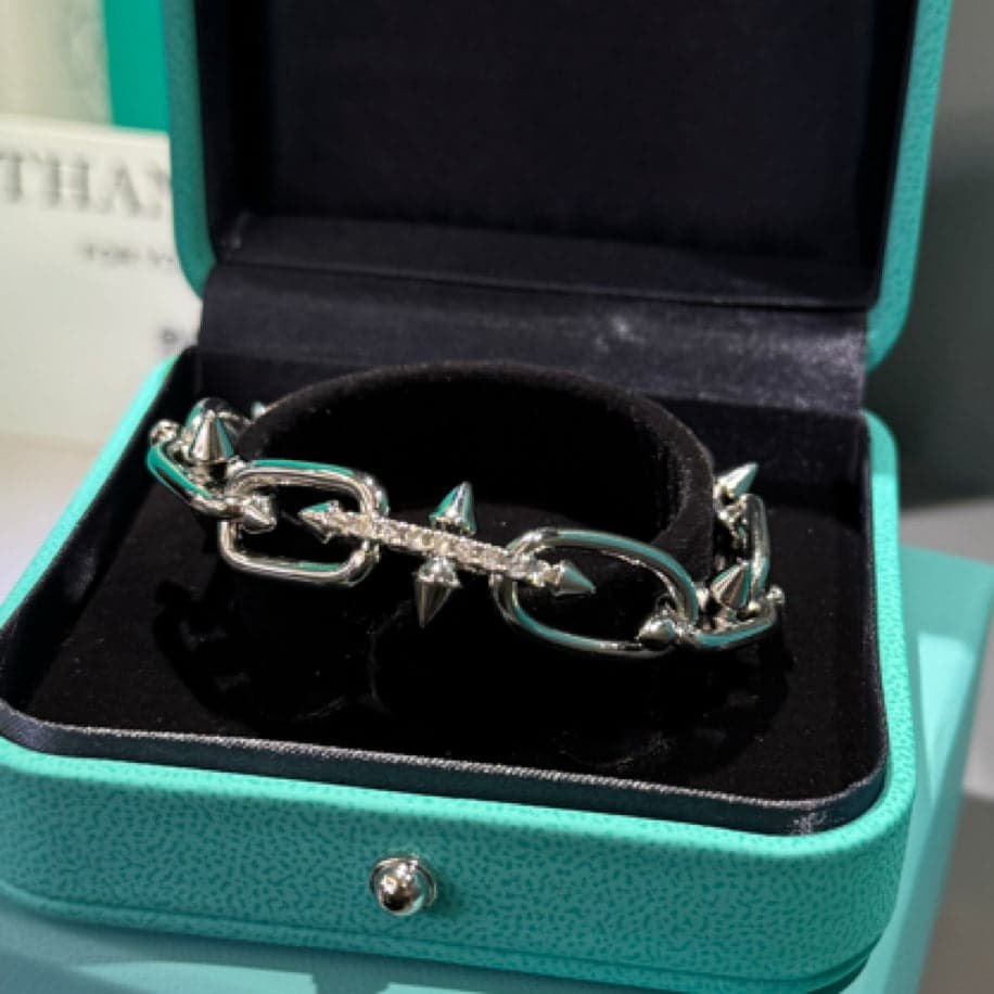 Tiffany Unisex (Yarım Taşlı Silver )Bileklik — 1