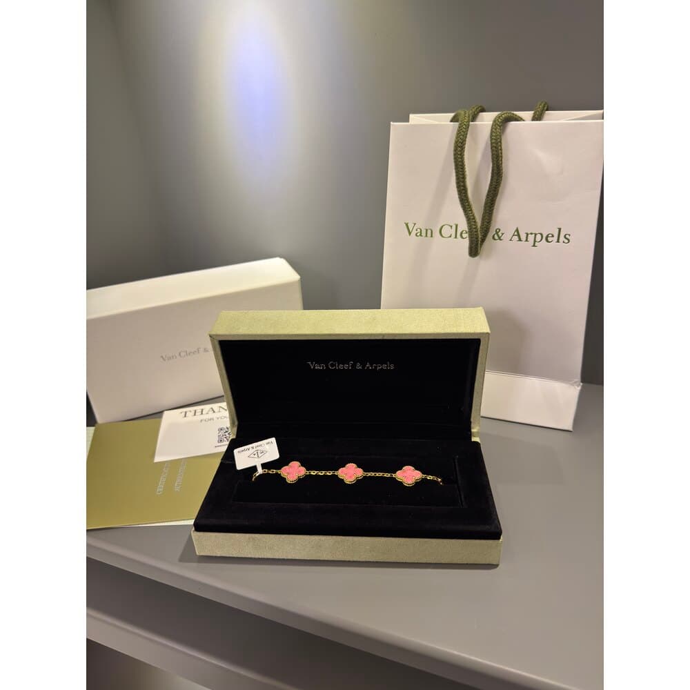 Van Cleef Unisex Bileklik ( Pink ) — 1