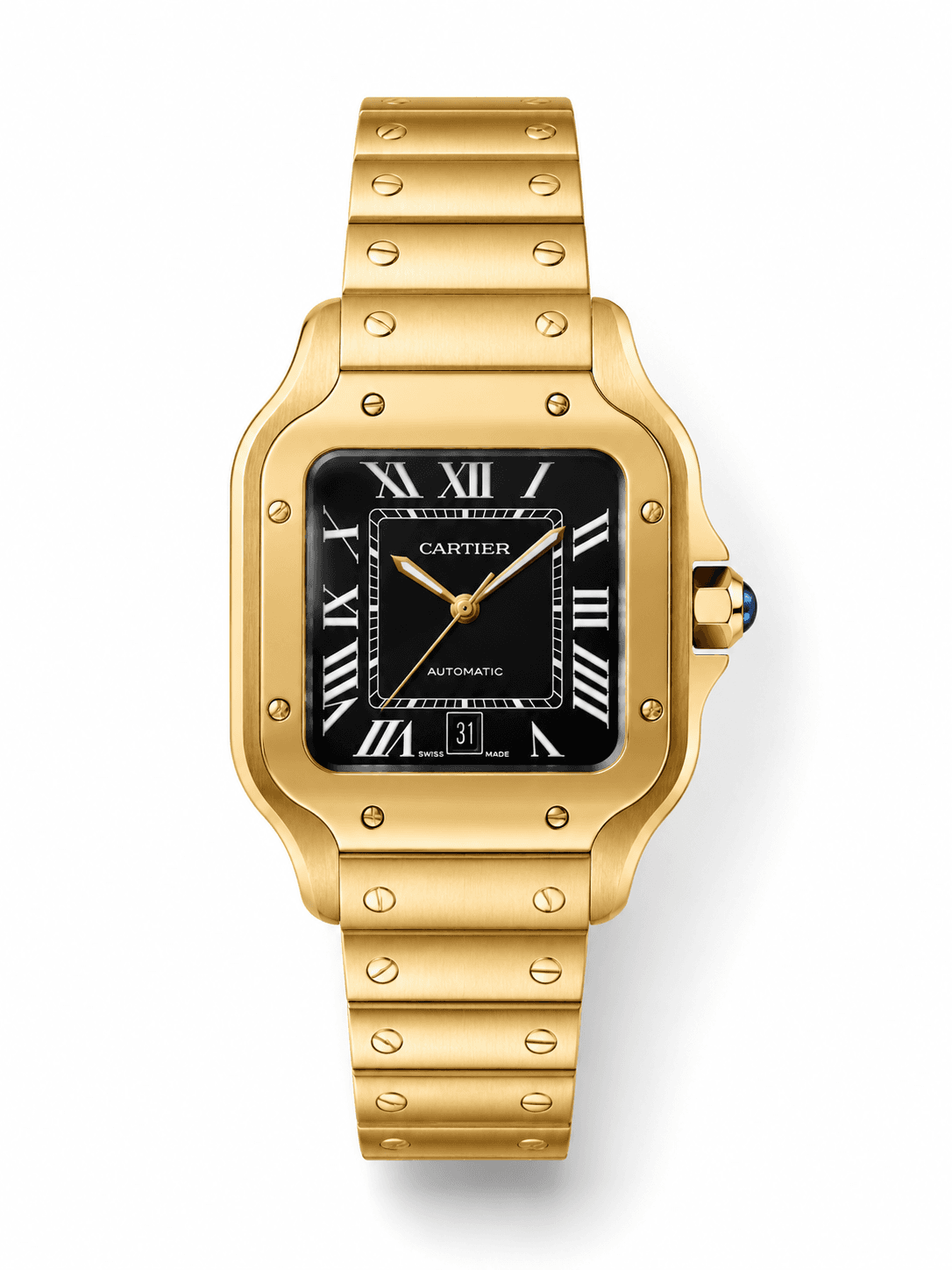 Cartier Santos Black Dial Large — 1