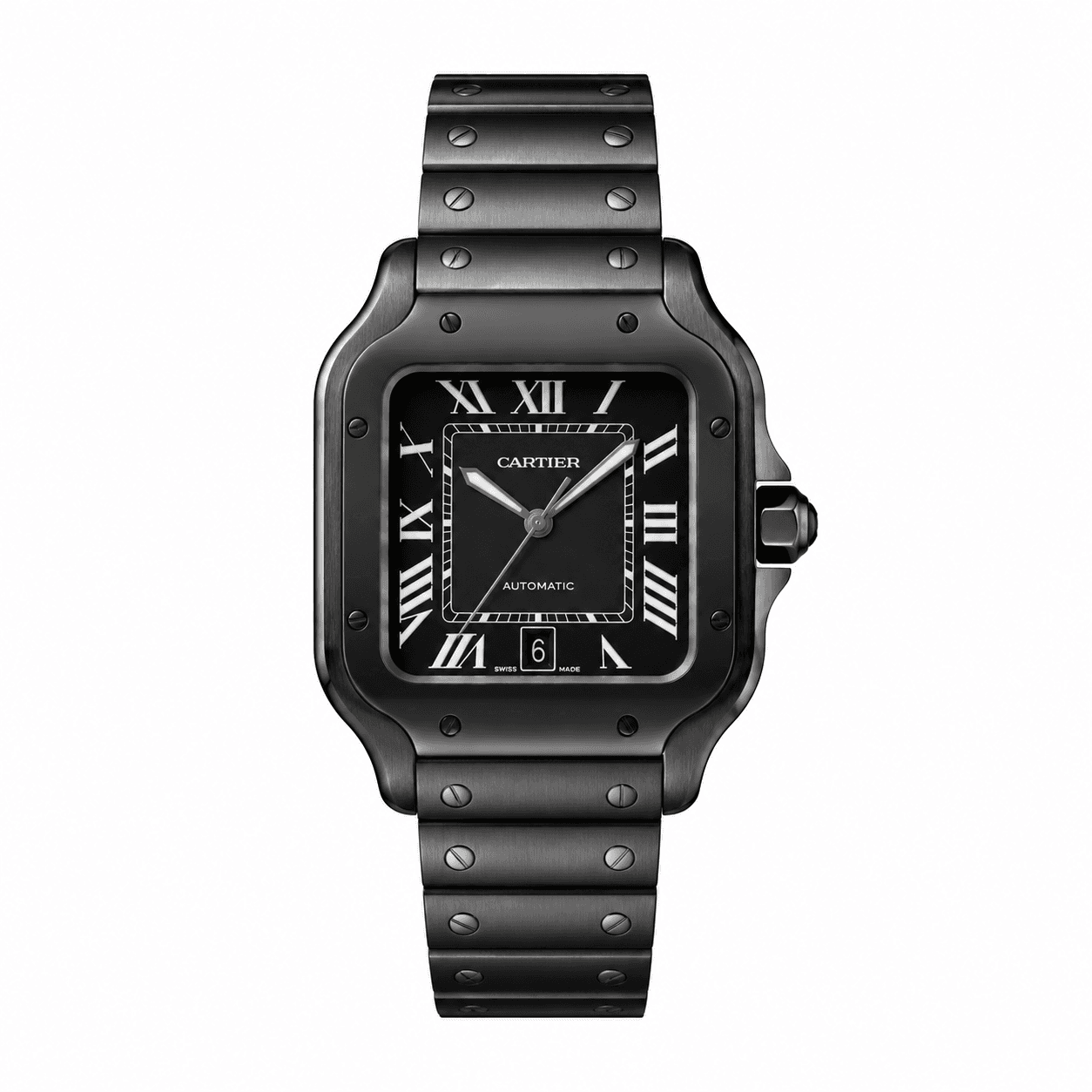 Cartier Santos Black Dial Large — 1