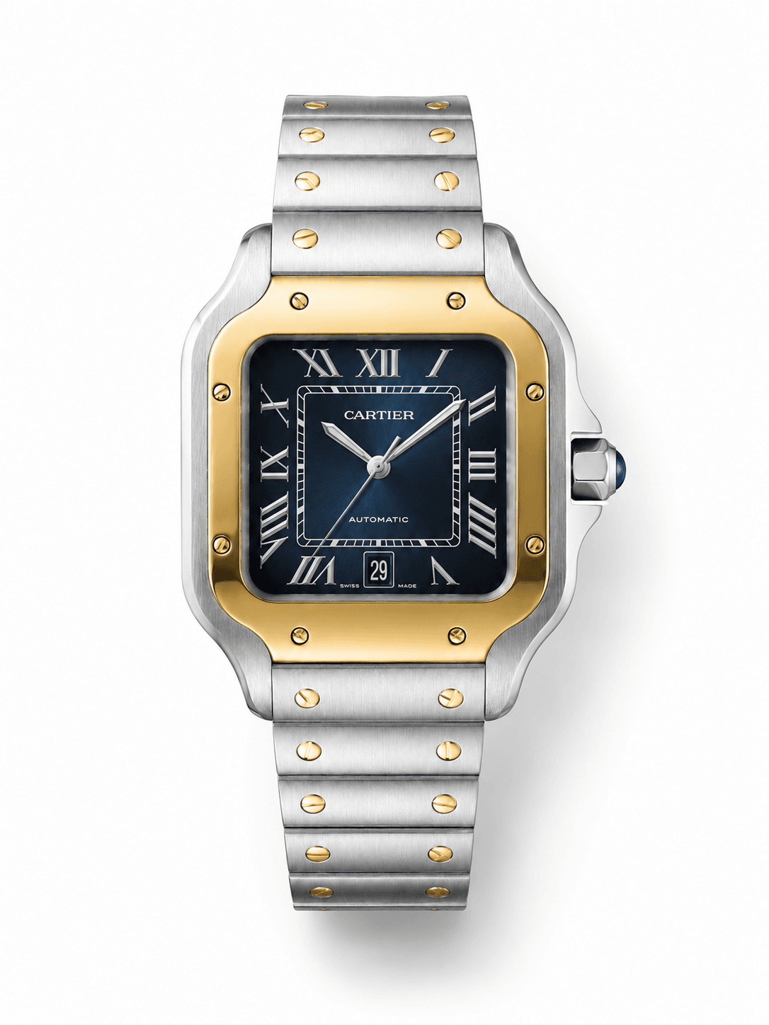 Cartier Santos Blue Dial Large — 1