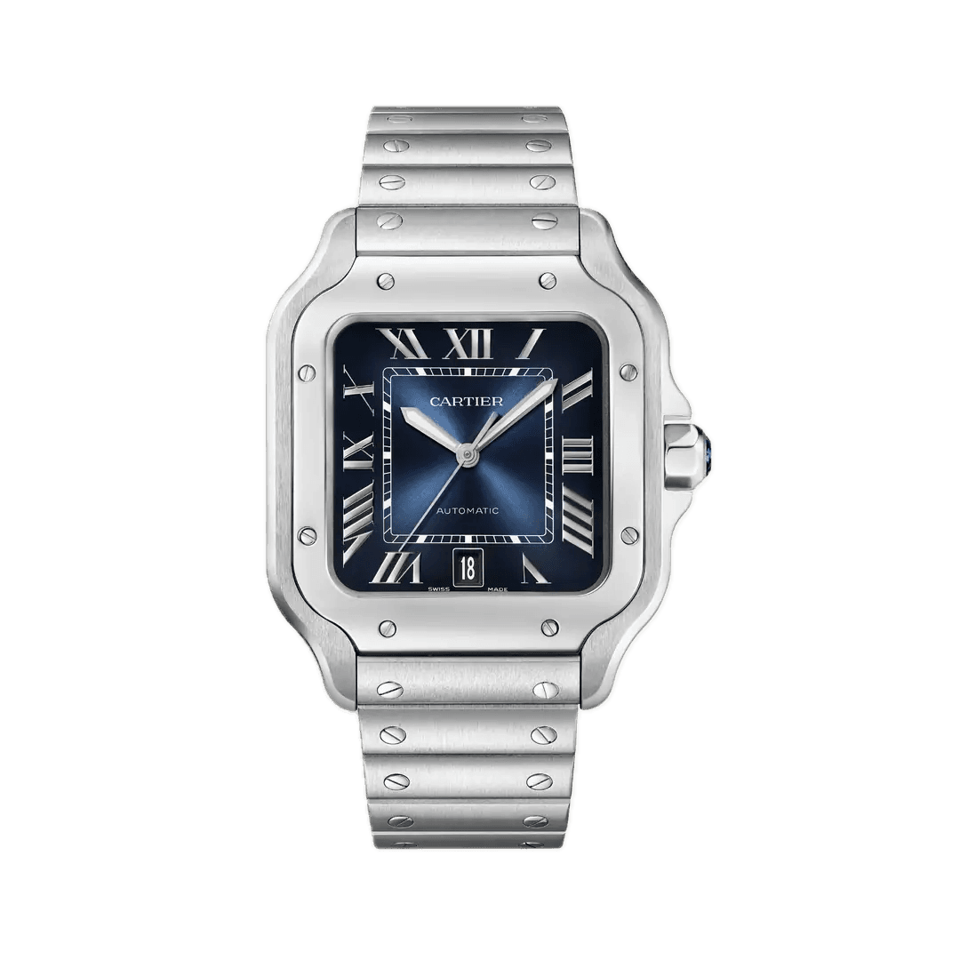Cartier Santos Blue Dial Large — 1