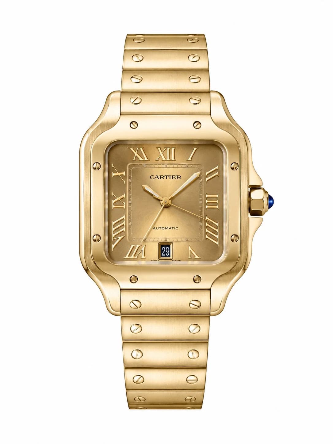 Cartier Santos Gold Dial Large — 1