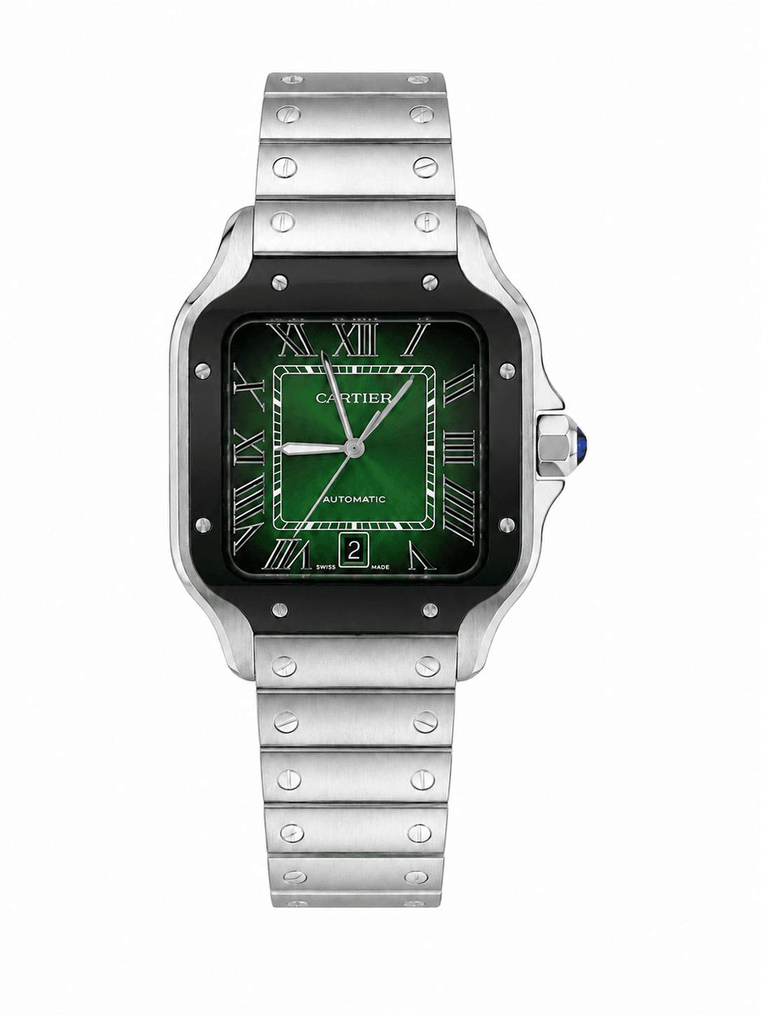 Cartier Santos Green Dial Large — 1