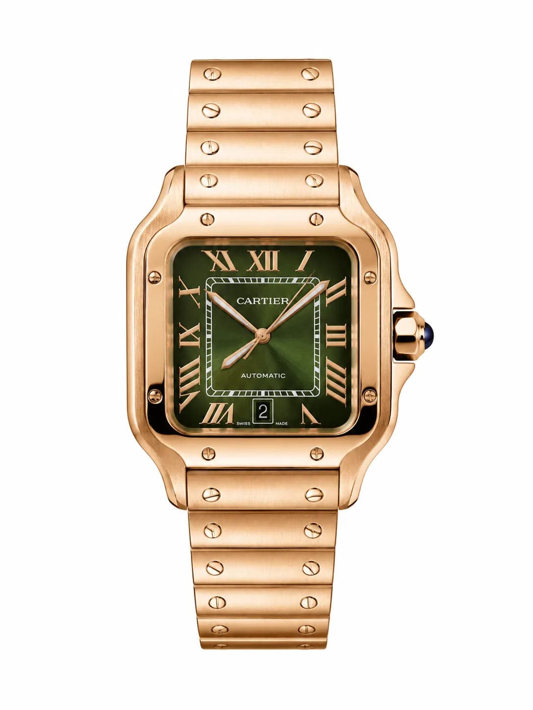 Cartier Santos Green Dial Large — 1