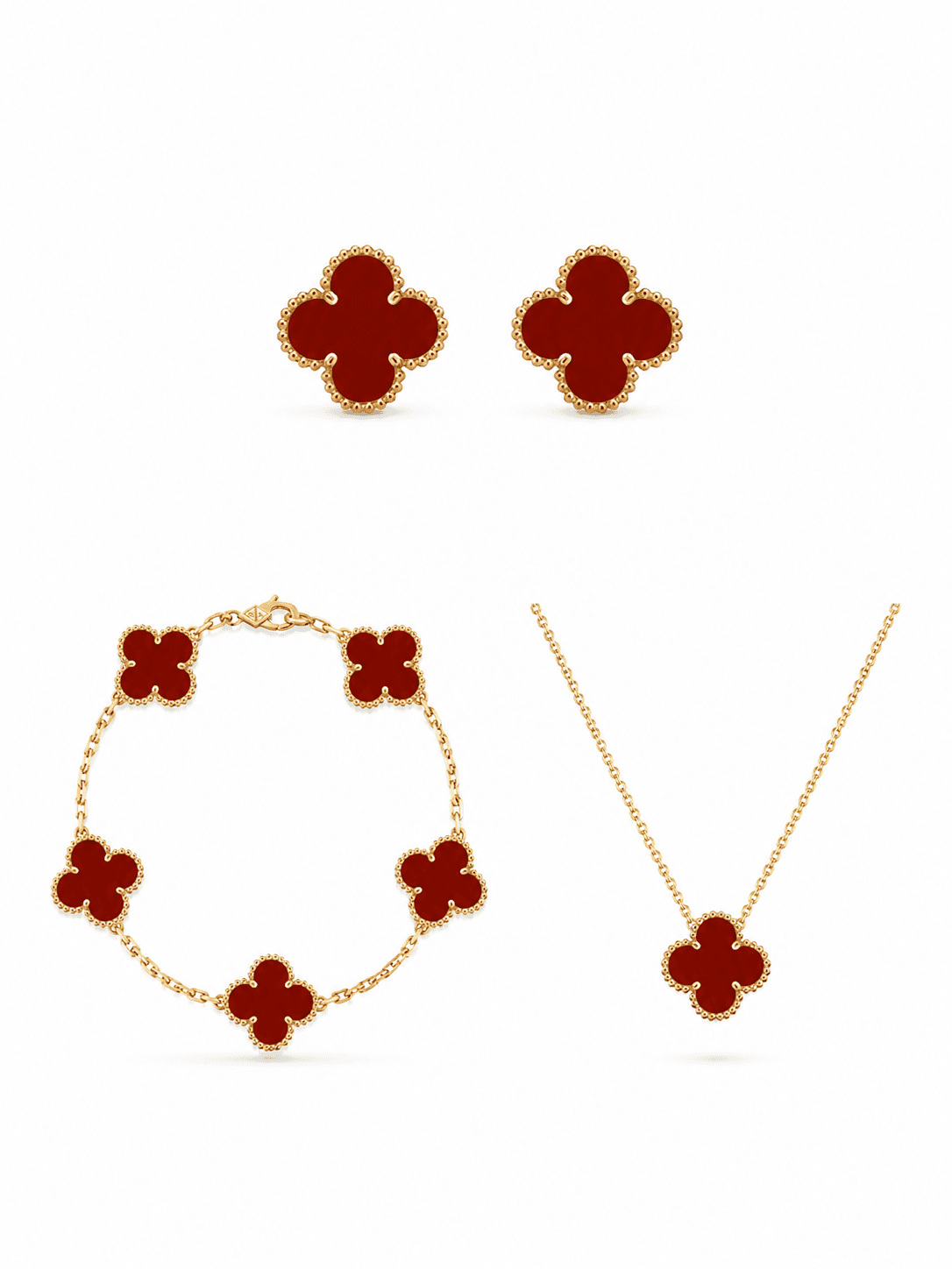Van Cleef Alhambra Bordo Yonca Set