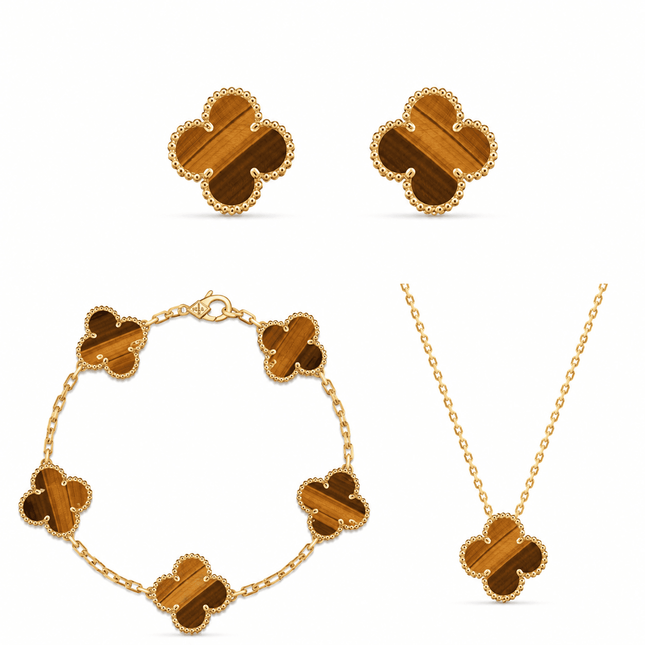 Van Cleef Alhambra Kahve Yonca Set