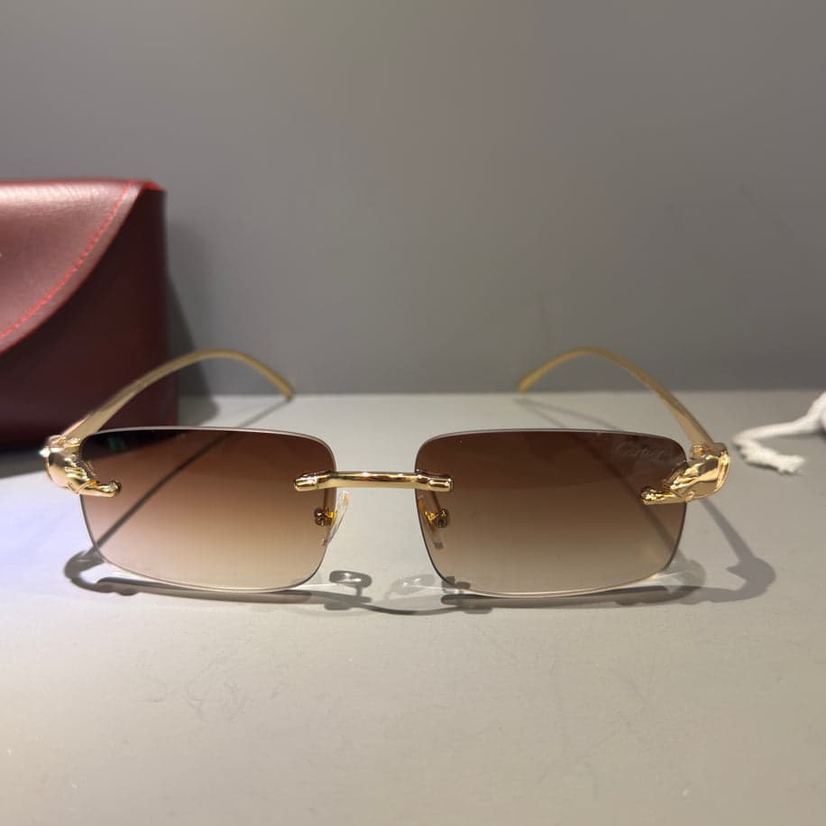 Cartier Unisex Gözlük ( Kahve Cam) — 1