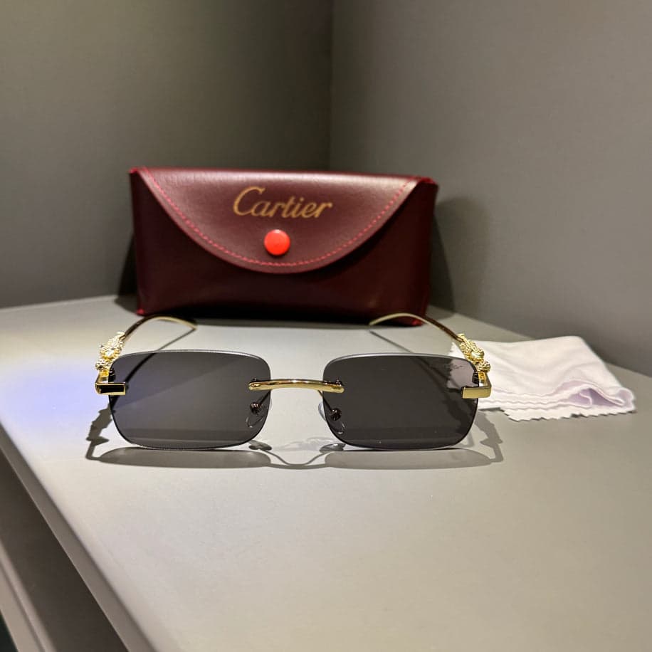 Cartier Unisex Gözlük ( Siyah Cam Gold Sap) — 1