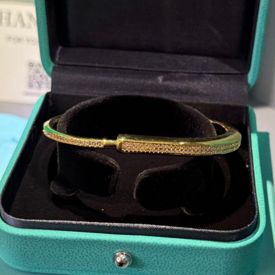 Tiffany Lock Gold Full Taşlı Bileklik — 1