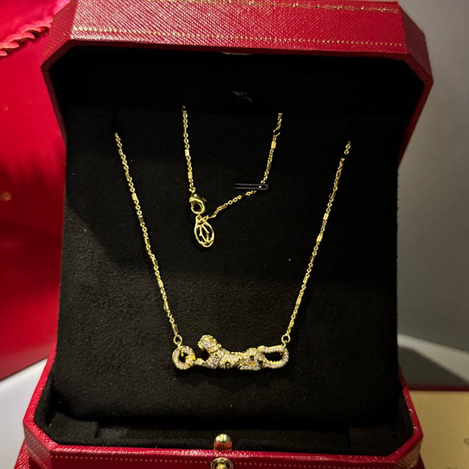 Cartier Panther (Gold) Taşlı Kolye — 1