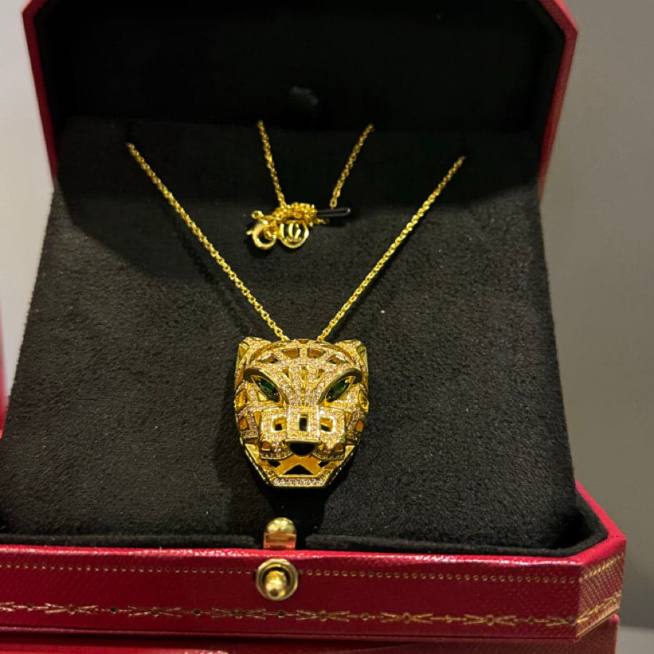 Cartier Panther Gold Taşlı Kolye — 1