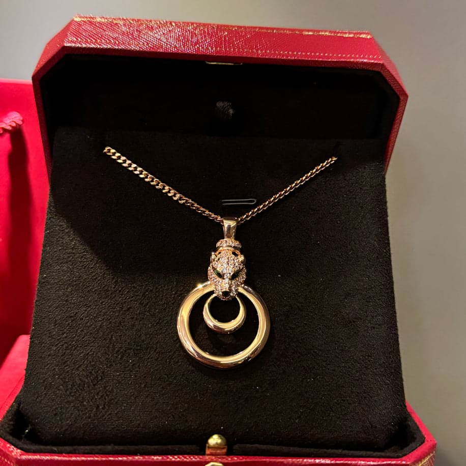 Cartier Panther Rose Taşlı Kolye — 1