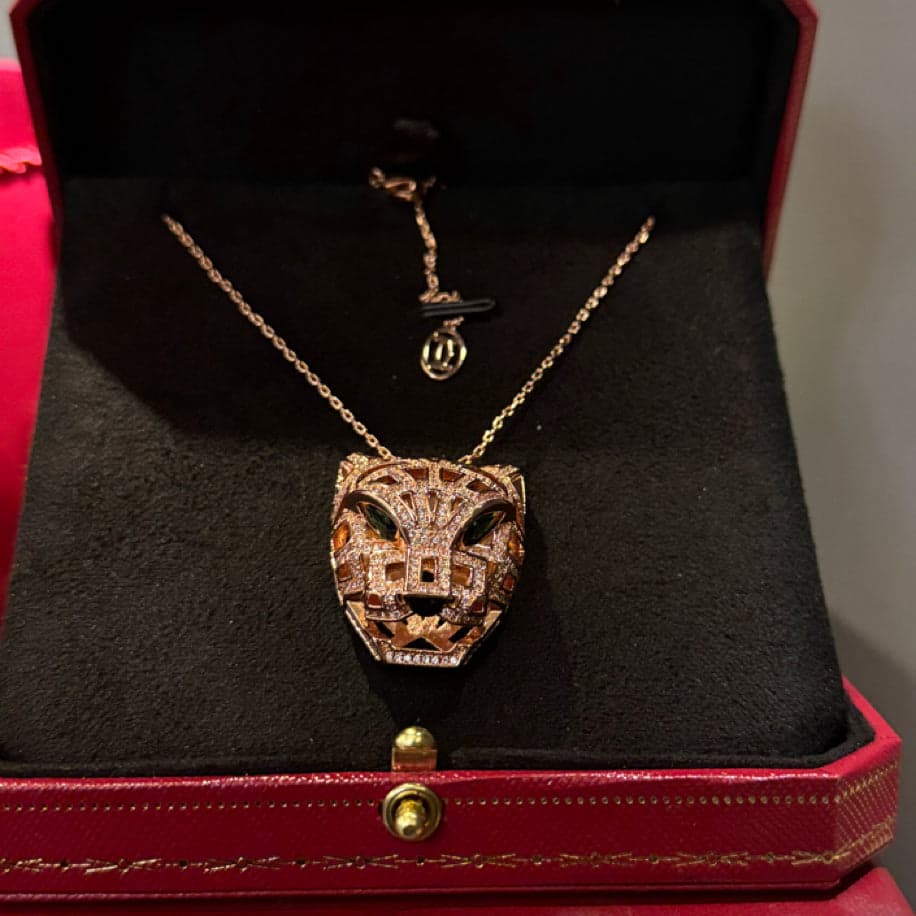 Cartier Panther Rose Taşlı Kolye — 1