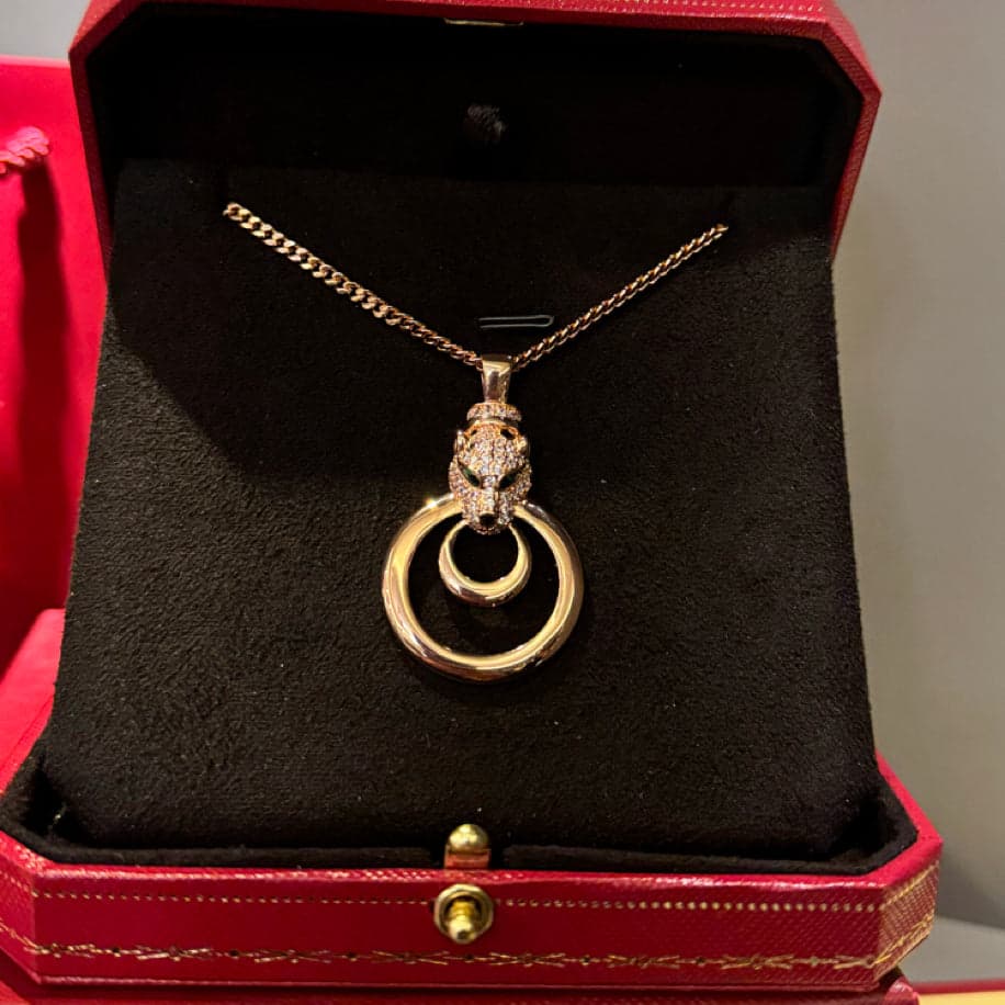 Cartier Panther Rose Taşlı Kolye — 1