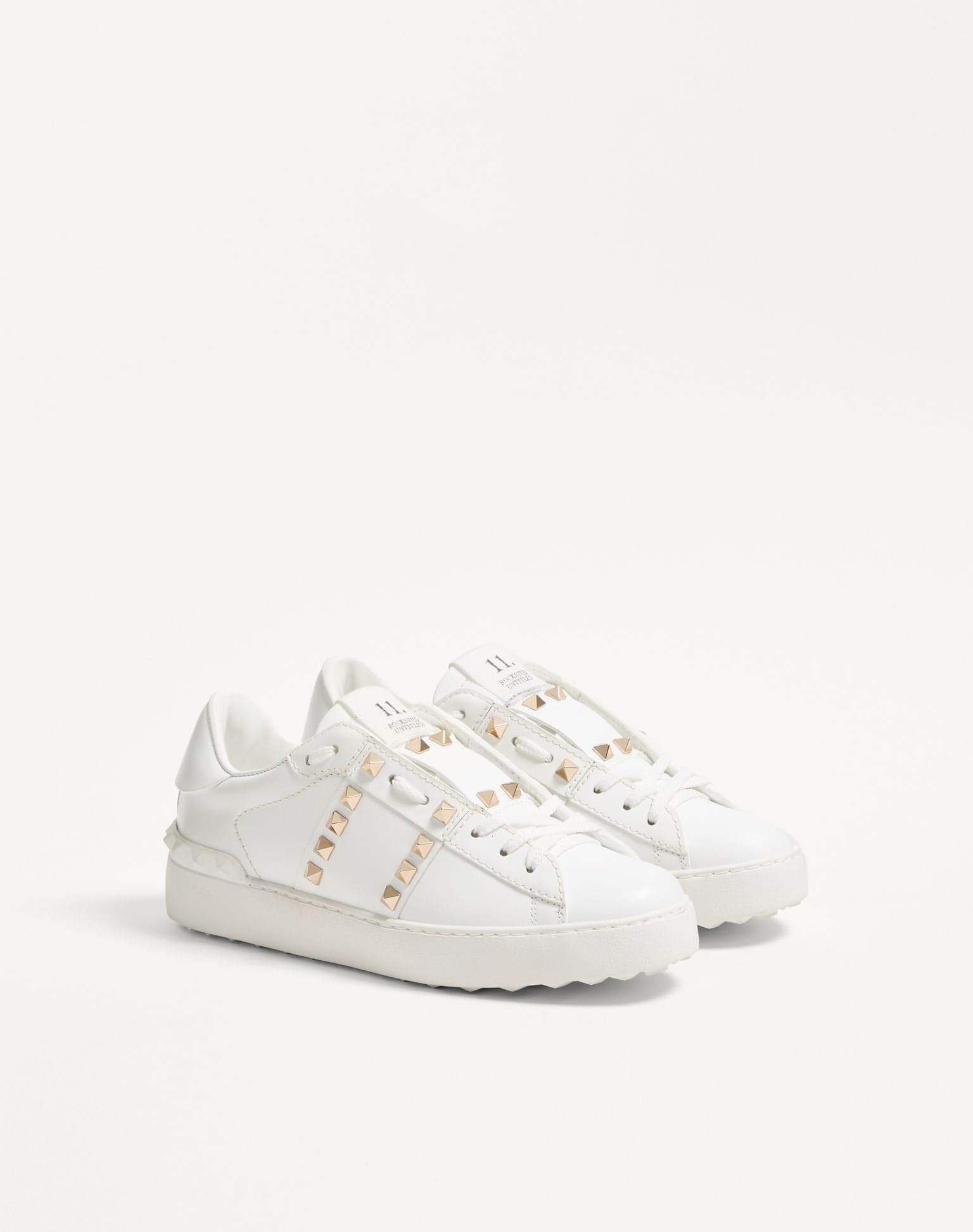 Valentino Women Open Leather Sneakers — 1