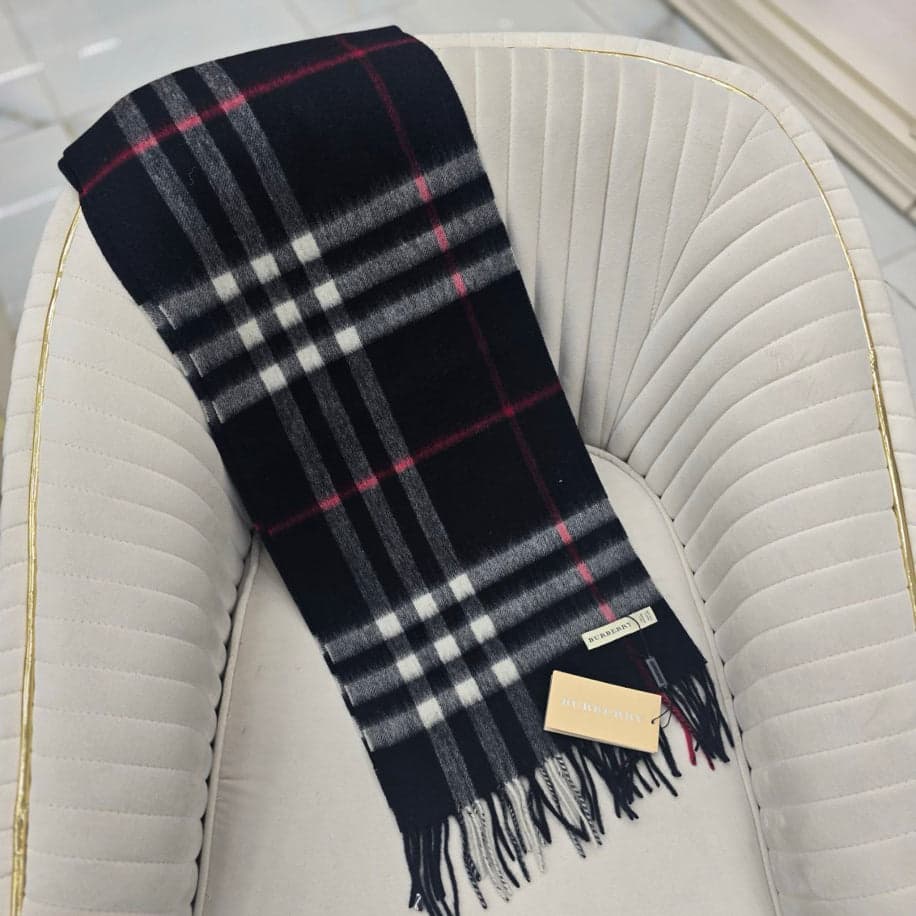 KARIŞIK Burberry Hakiki Kaşmir İpek Şal — 1