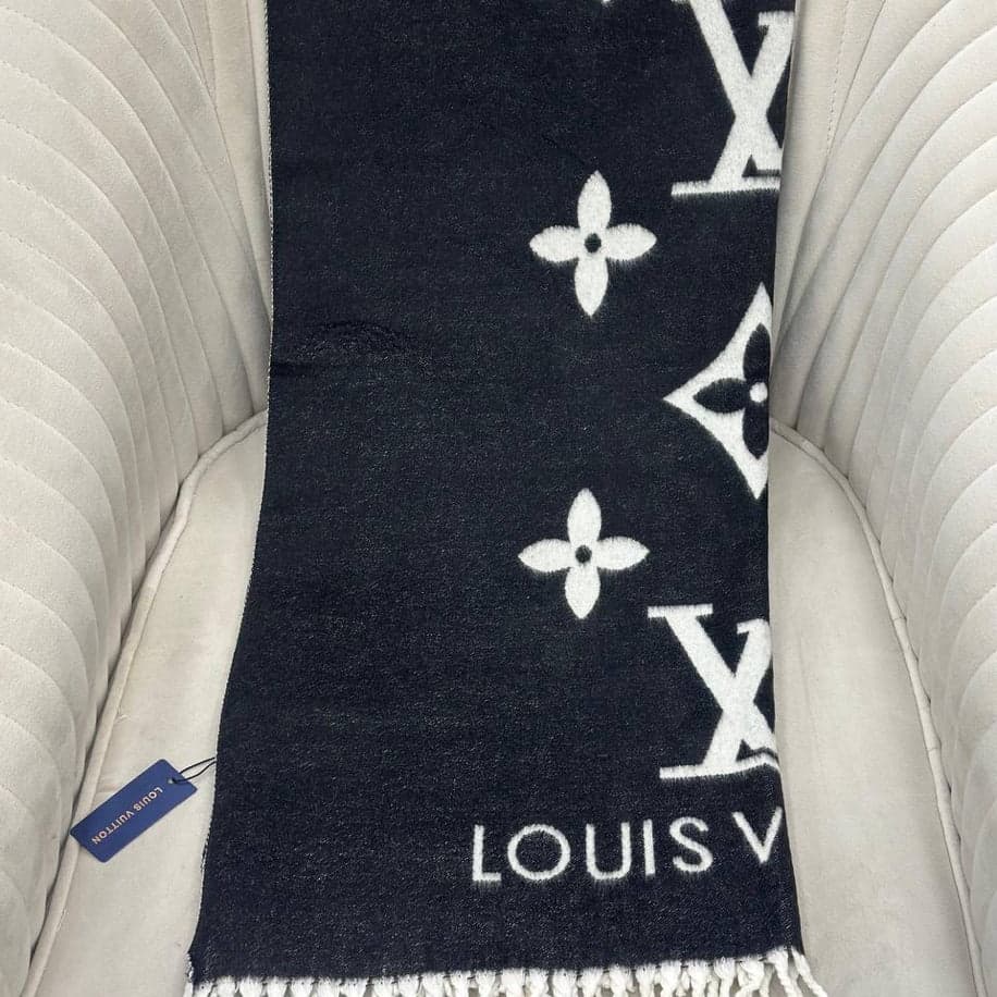 KARIŞIK Louis Vuitton Hakiki Kaşmir İpek Şal — 1