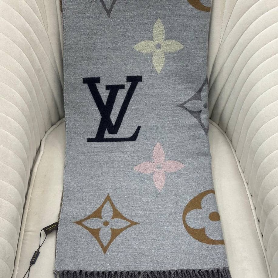 KARIŞIK Louis Vuitton Hakiki Kaşmir İpek Şal — 1
