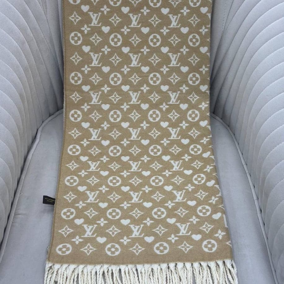 KARIŞIK Louis Vuitton Hakiki Kaşmir İpek Şal — 1