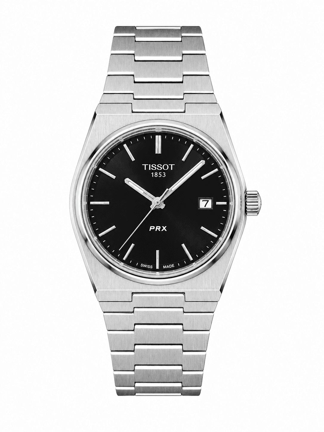 Tissot Prx Silver Cordon Black Dial — 1