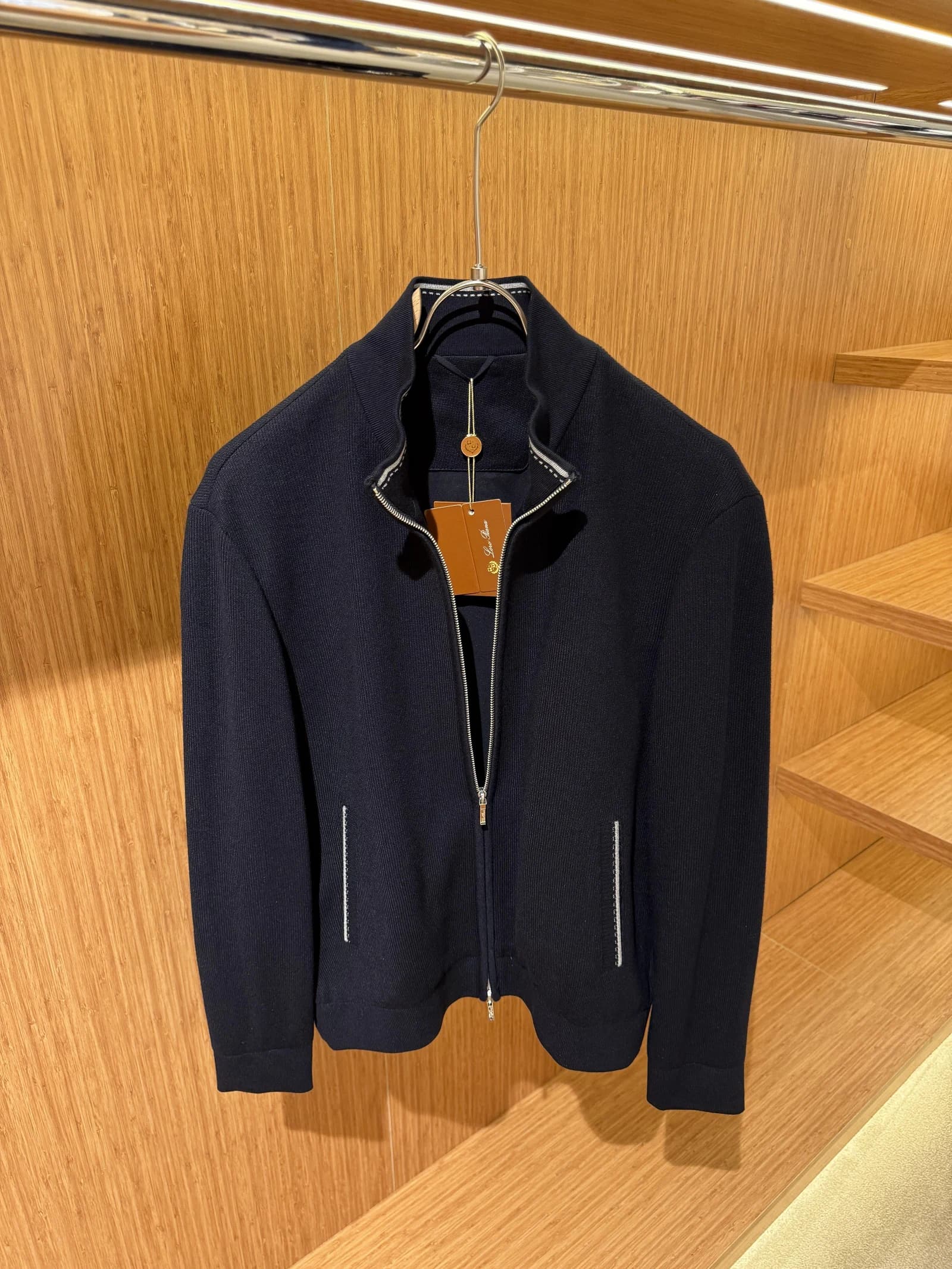 Loro Piana Fermuarlı Hırka Dark Blue