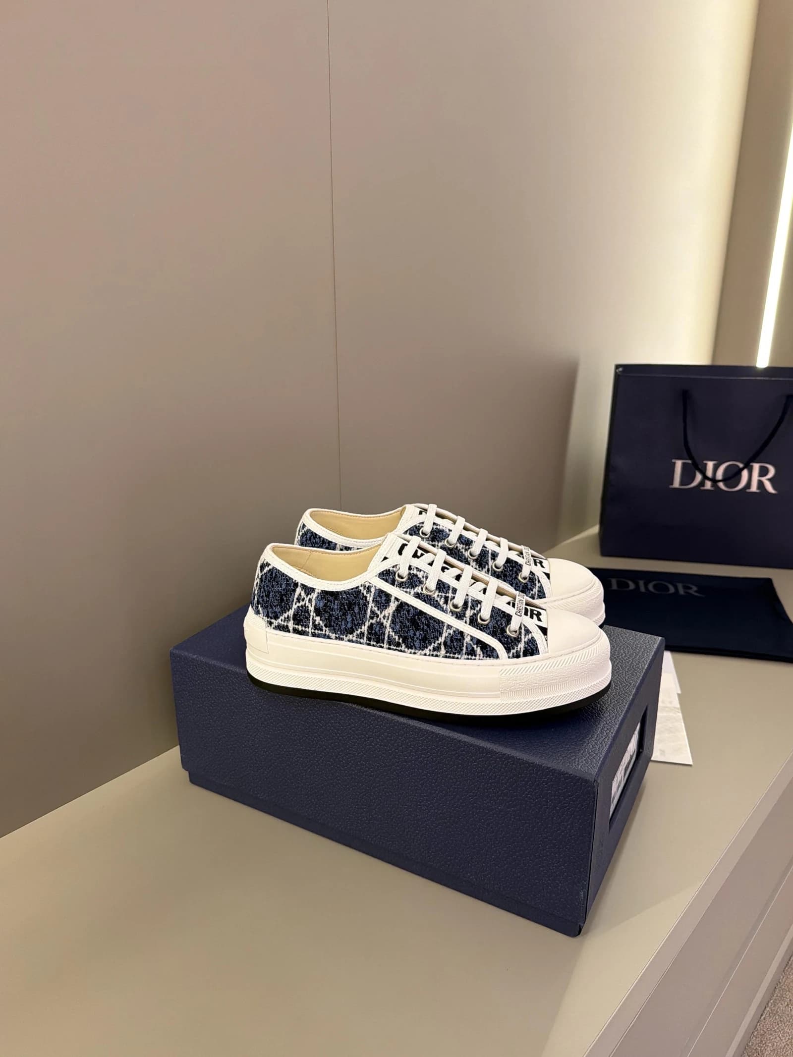 Walk'n'Dior Platform Sneaker Blue (kod8020)